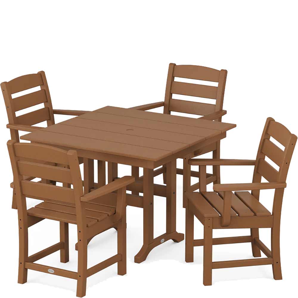 POLYWOOD® Lakeside 5-Piece Farmhouse Dining Set - PWS1148-1