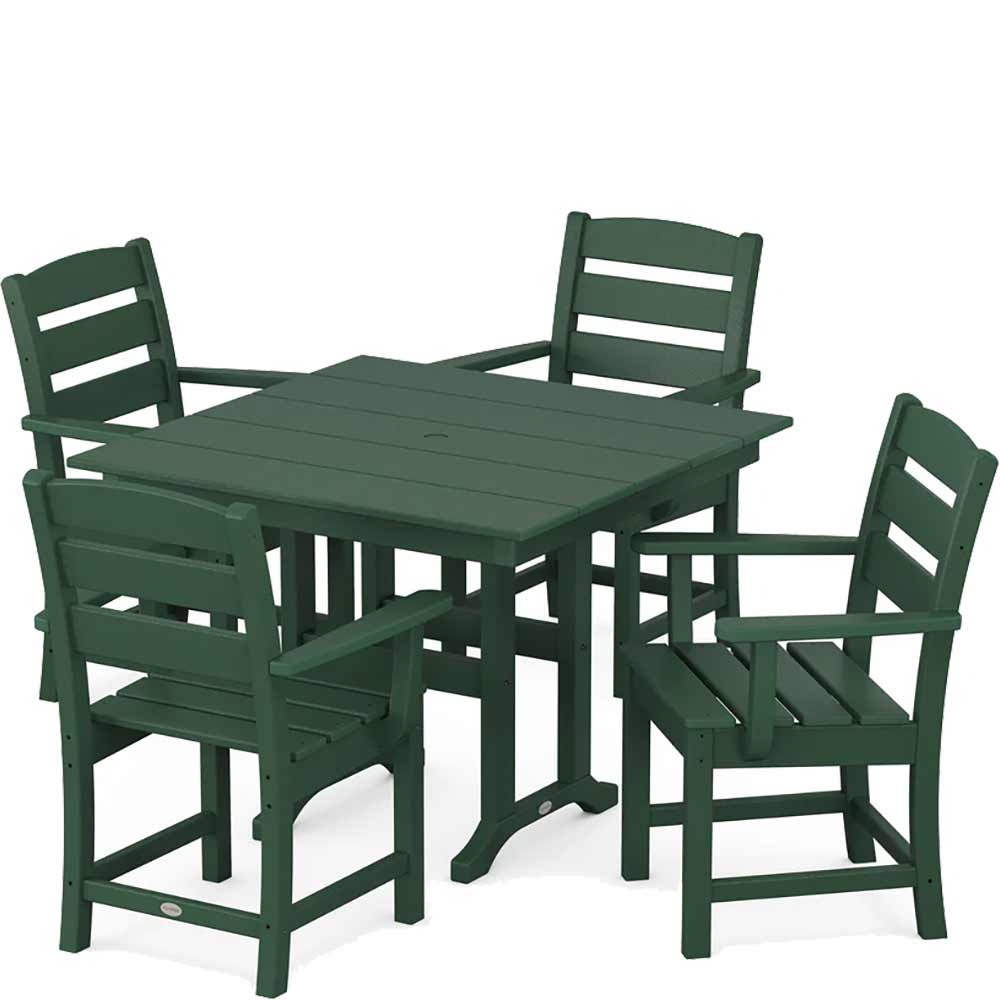 POLYWOOD® Lakeside 5-Piece Farmhouse Dining Set - PWS1148-1