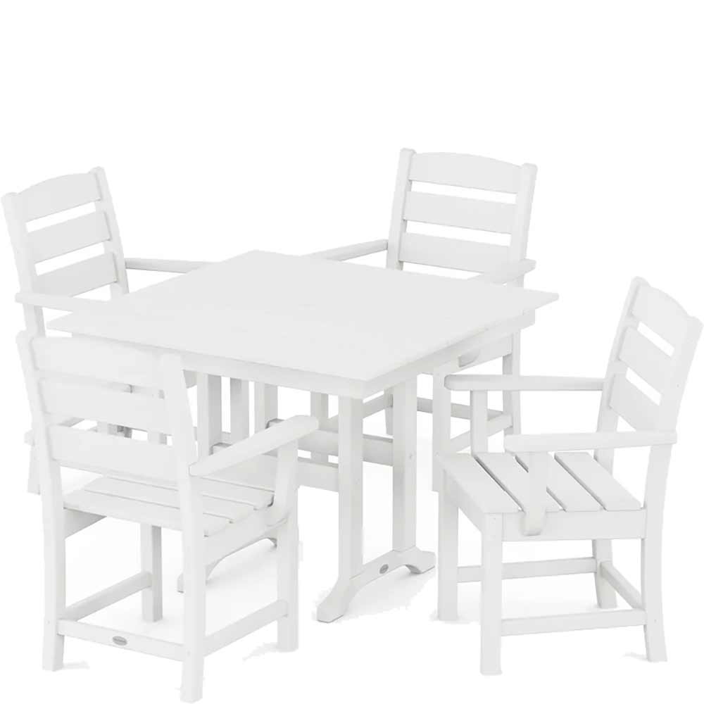 POLYWOOD® Lakeside 5-Piece Farmhouse Dining Set - PWS1148-1
