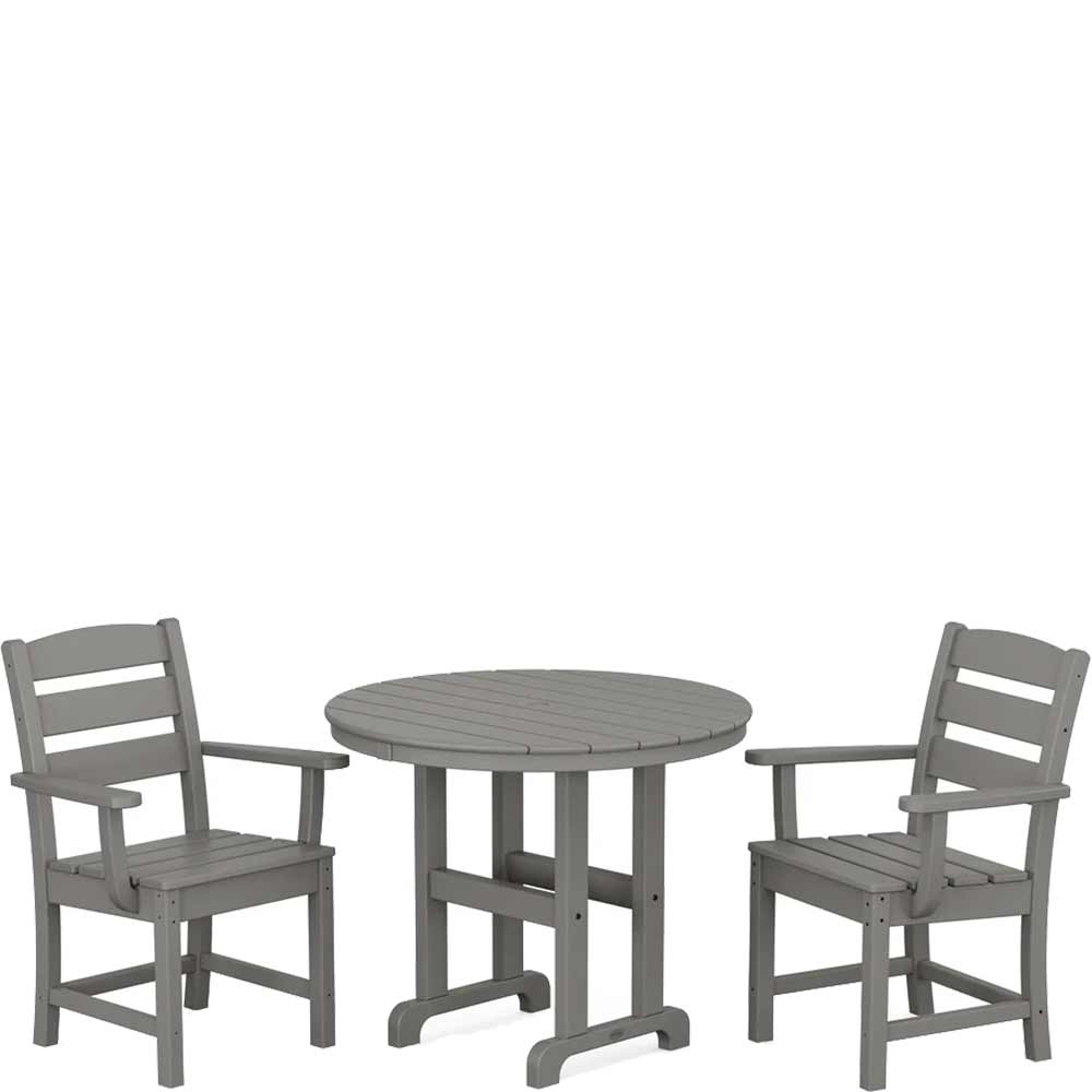 POLYWOOD® Lakeside 3-Piece Round Dining Set - PWS1334-1