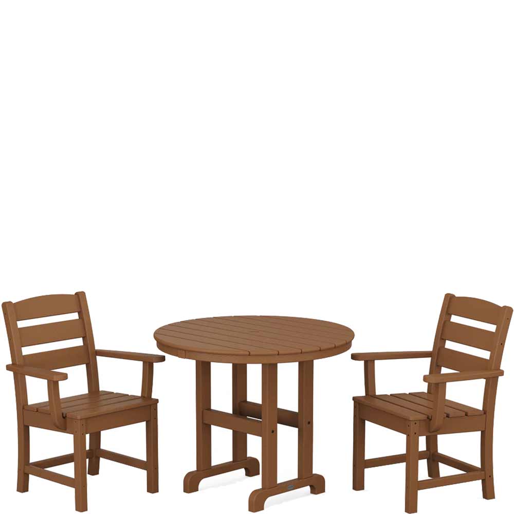 POLYWOOD® Lakeside 3-Piece Round Dining Set - PWS1334-1