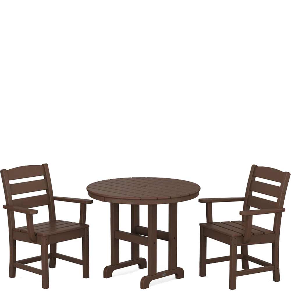 POLYWOOD® Lakeside 3-Piece Round Dining Set - PWS1334-1 Dining Set POLYWOOD®