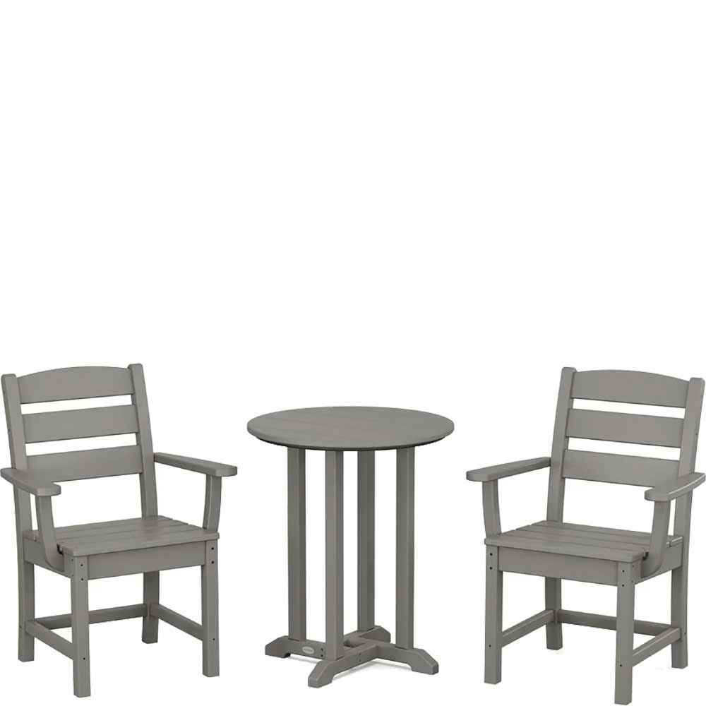 POLYWOOD® Lakeside 3-Piece Round Bistro Dining Set - PWS1301-1