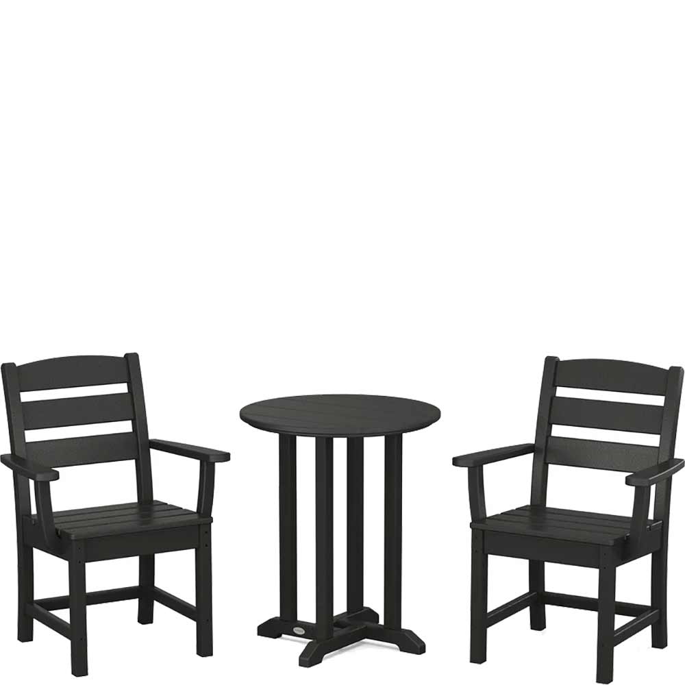 POLYWOOD® Lakeside 3-Piece Round Bistro Dining Set - PWS1301-1
