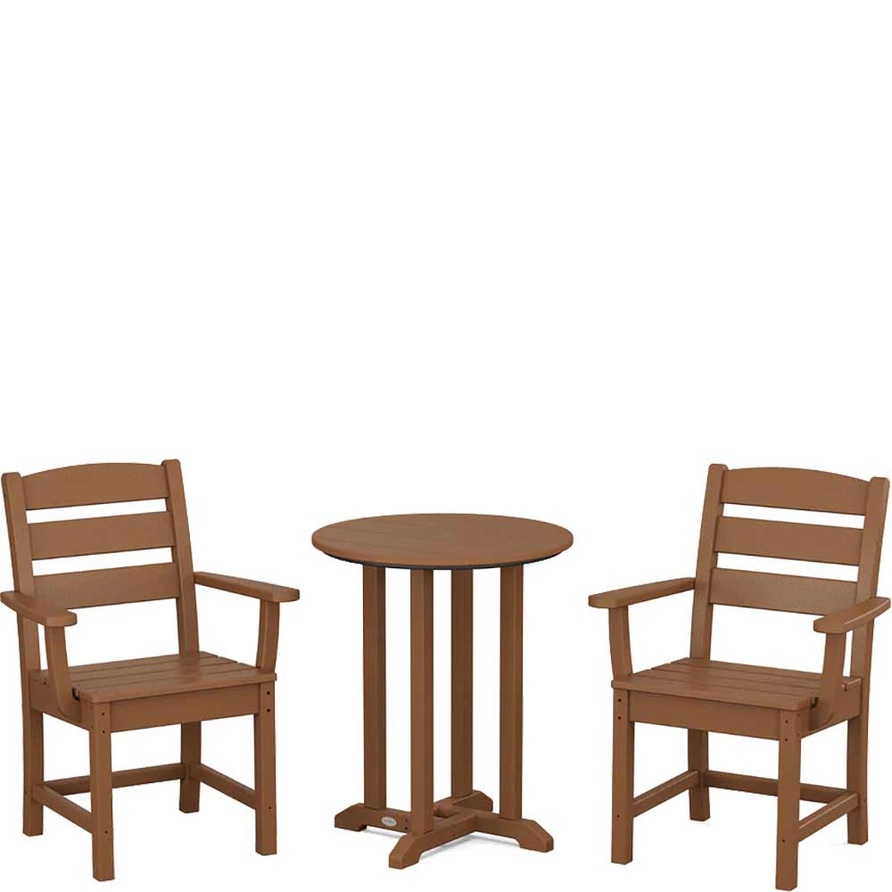 POLYWOOD® Lakeside 3-Piece Round Bistro Dining Set - PWS1301-1