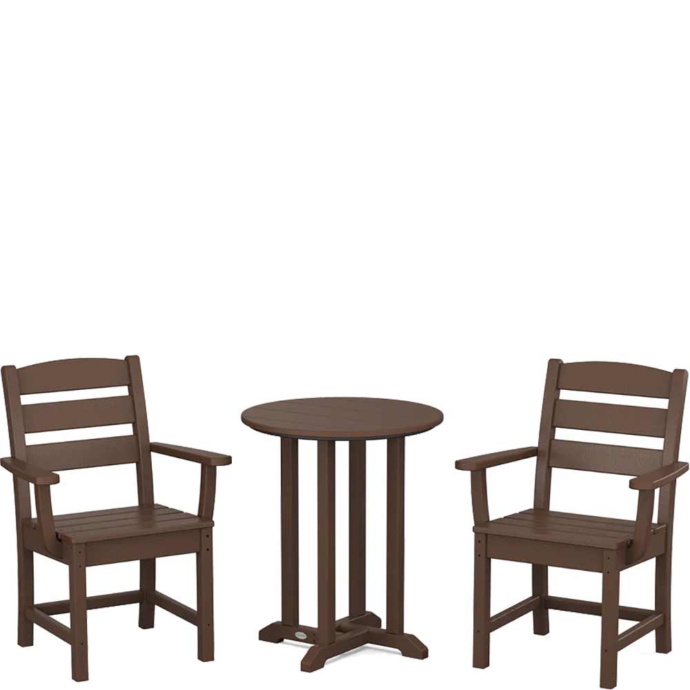 POLYWOOD® Lakeside 3-Piece Round Bistro Dining Set - PWS1301-1
