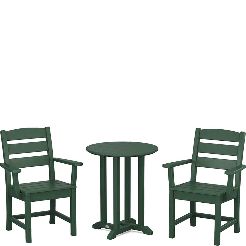POLYWOOD® Lakeside 3-Piece Round Bistro Dining Set - PWS1301-1