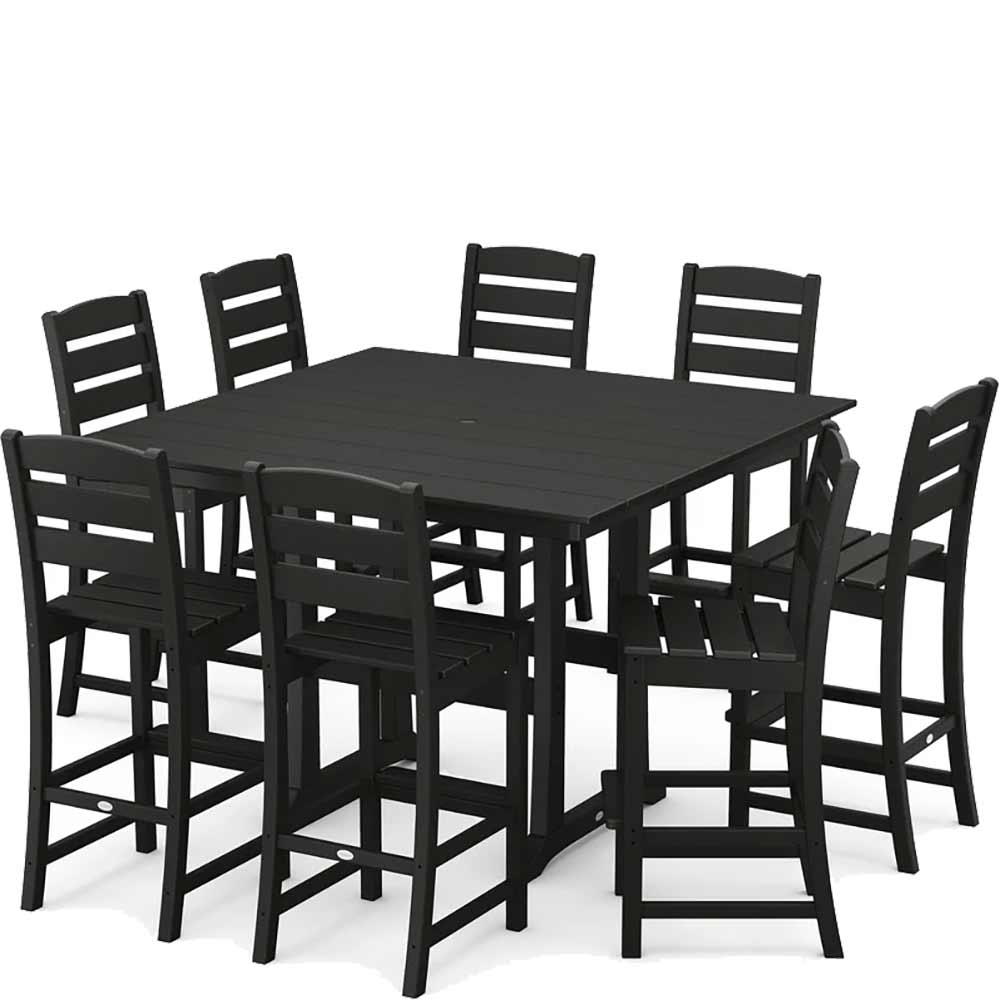 POLYWOOD® Lakeside 9-Piece Bar Side Chair Set - PWS611-1 Dining Set POLYWOOD®