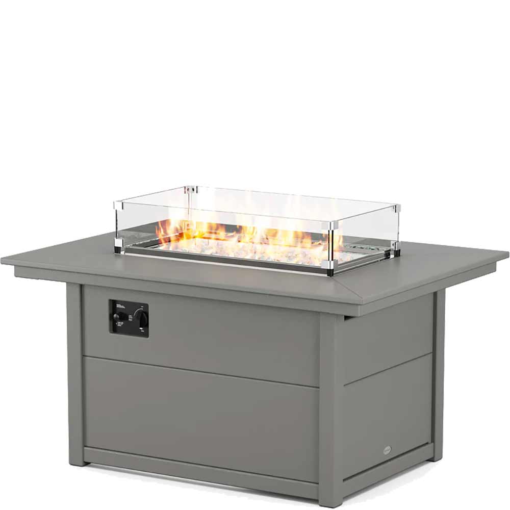 POLYWOOD® Rectangle 34&quot; X 46&quot; Fire Pit Table - CTF3446RECT