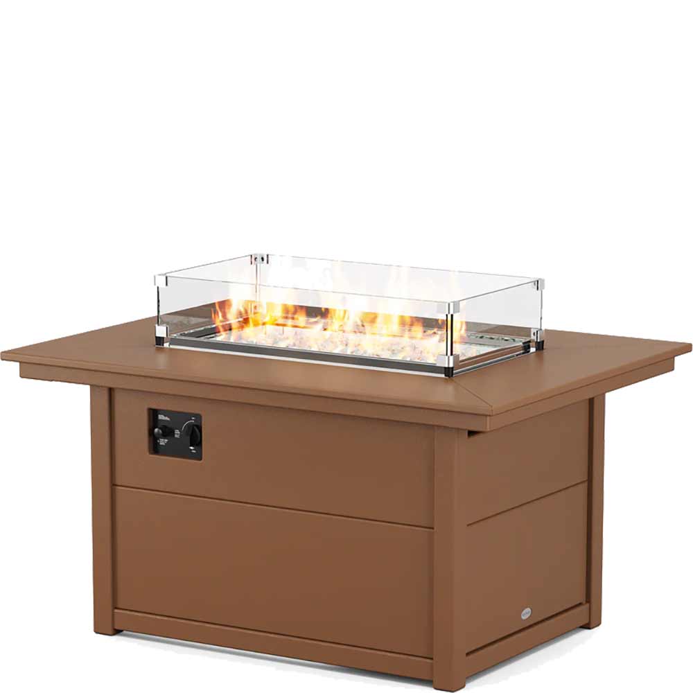 POLYWOOD® Rectangle 34&quot; X 46&quot; Fire Pit Table - CTF3446RECT