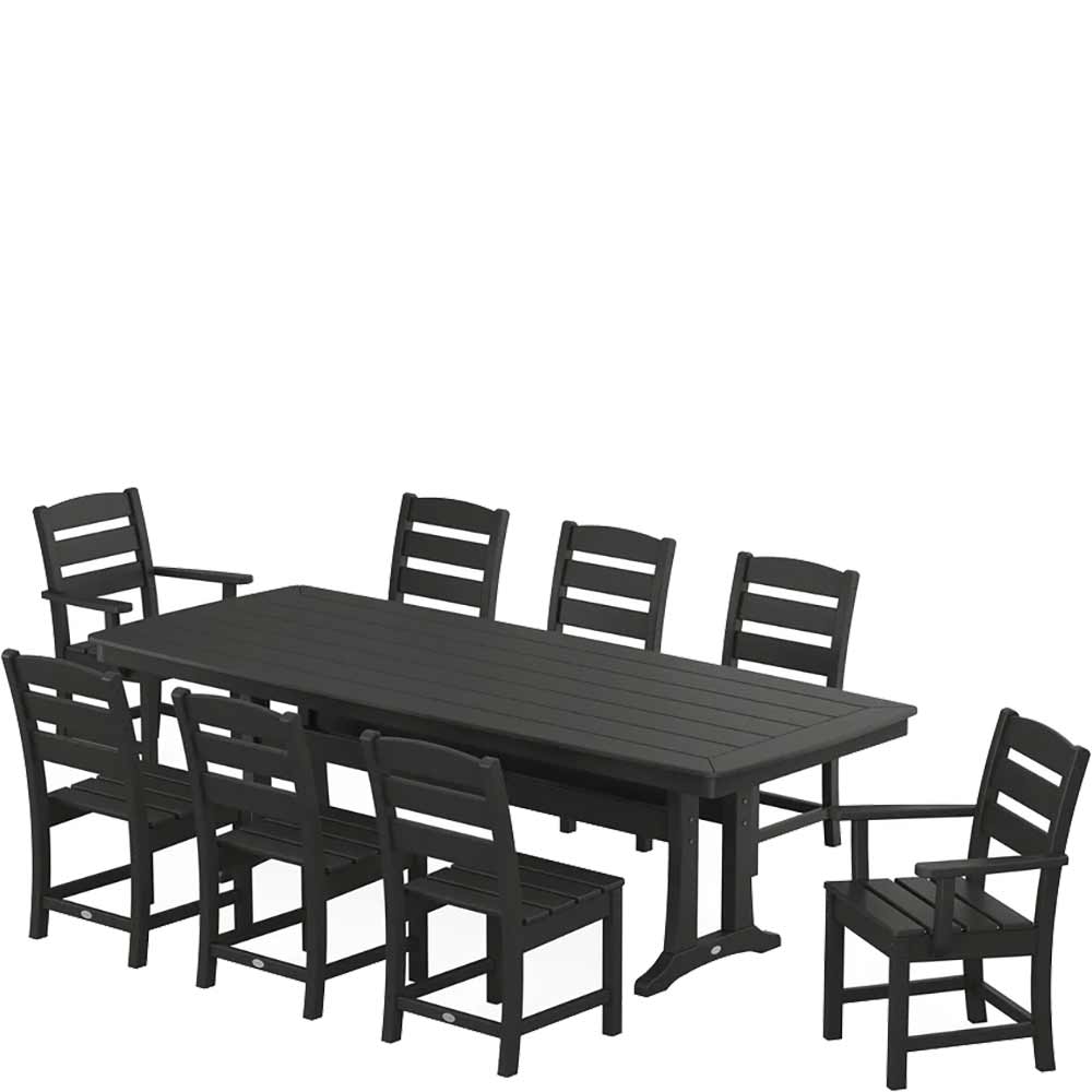 POLYWOOD® Lakeside 9-Piece Dining Set with Trestle Legs - PWS1486-1