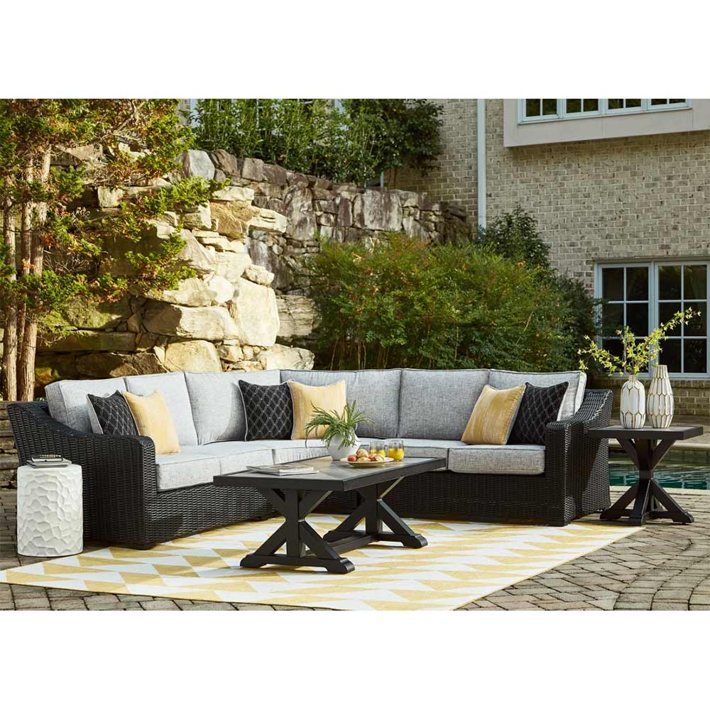 Ashley Furniture - Beachcroft 3-Piece Outdoor Sectional Outdoor Furniture Ashley Furniture