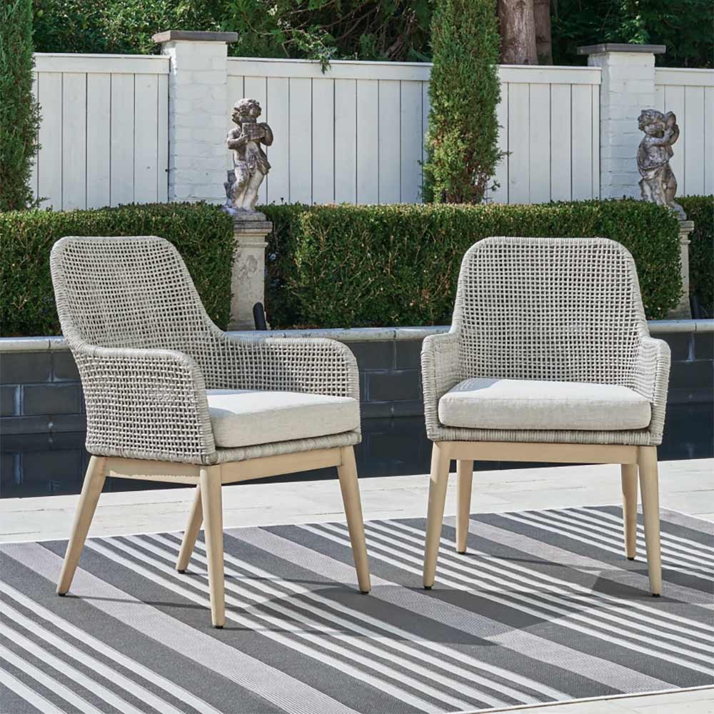Ashley Furniture - Seton Creek Outdoor Dining Arm Chair (Set of 2) chairs Ashley Furniture