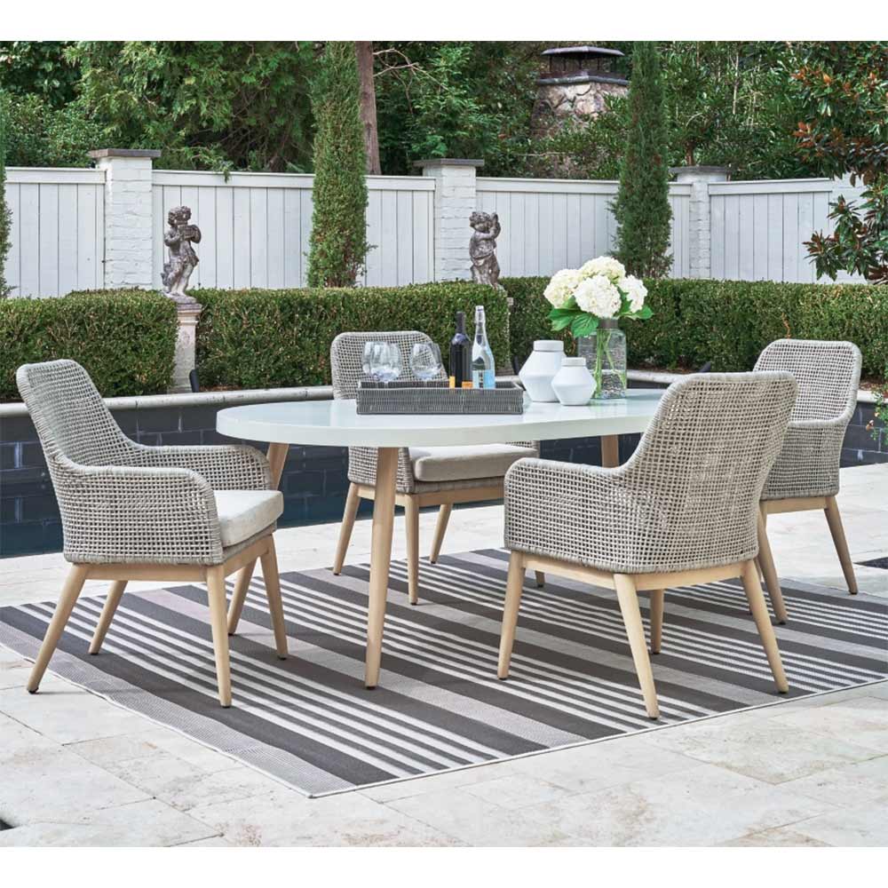 Ashley Furniture - Seton Creek Outdoor Dining Table and 4 Chairs Dining Set Ashley Furniture