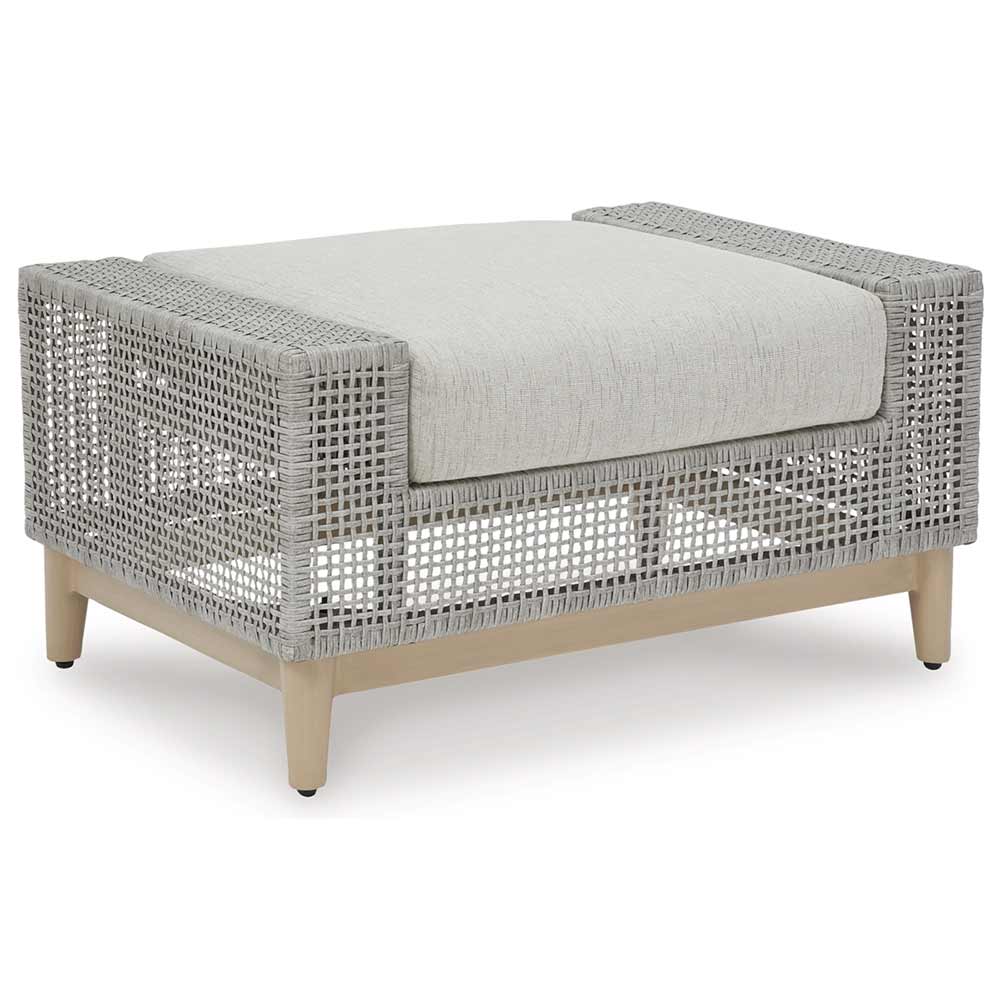 Ashley Furniture - Seton Creek Outdoor Ottoman with Cushion Ottoman Ashley Furniture