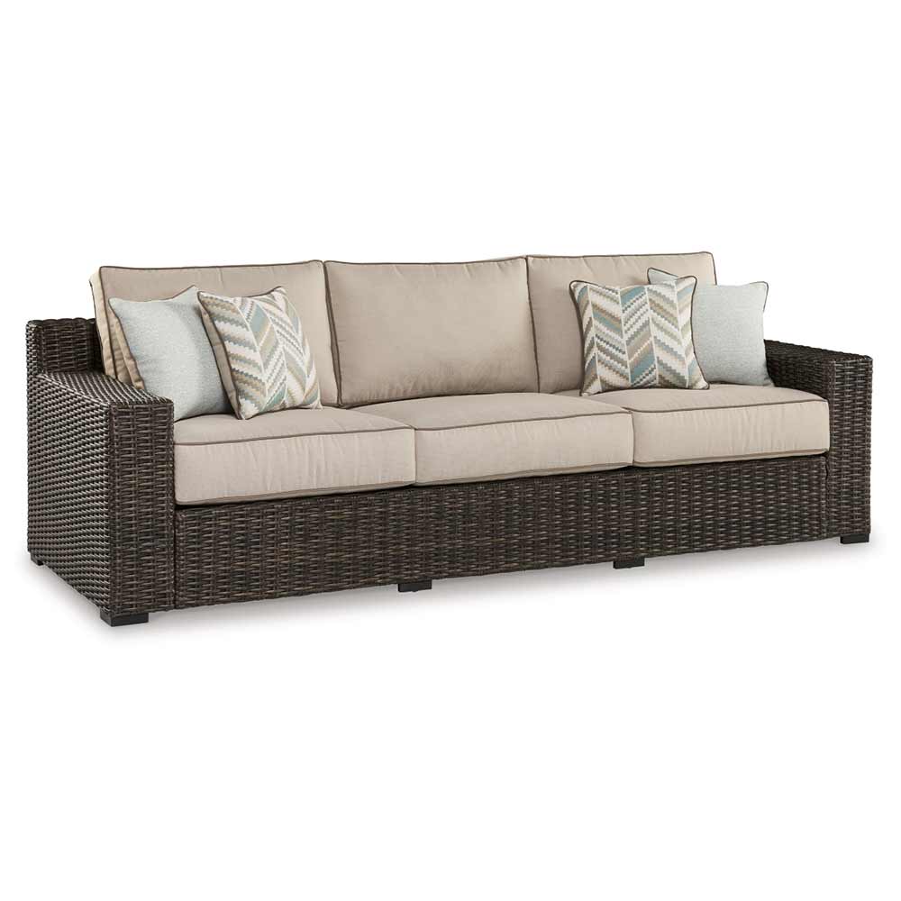Ashley Furniture - Coastline Bay Outdoor Sofa with Cushions Deep Seating Ashley Furniture