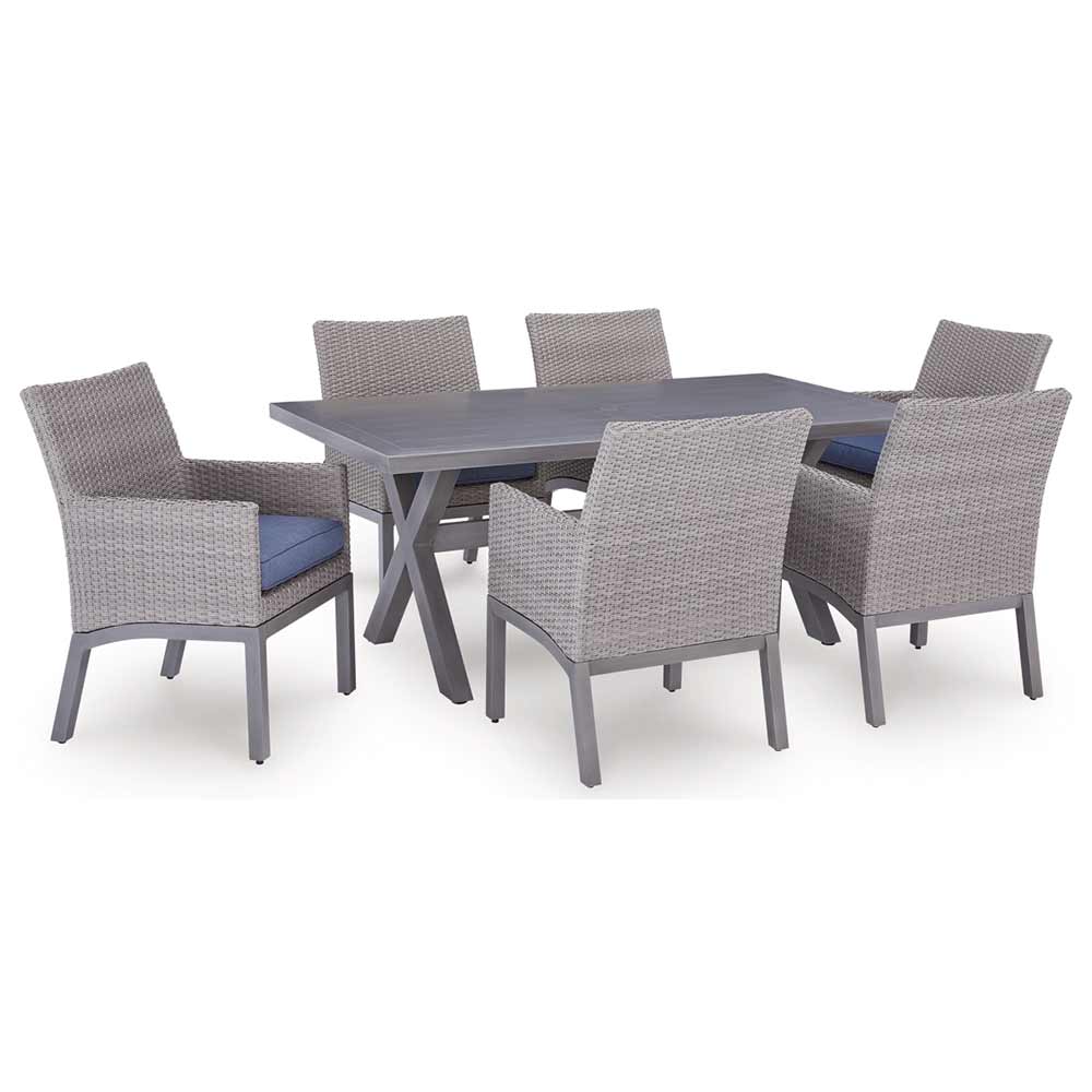 Ashley Furniture - Dillon Beach Outdoor Dining Table and 6 Chairs Dining Set Ashley Furniture