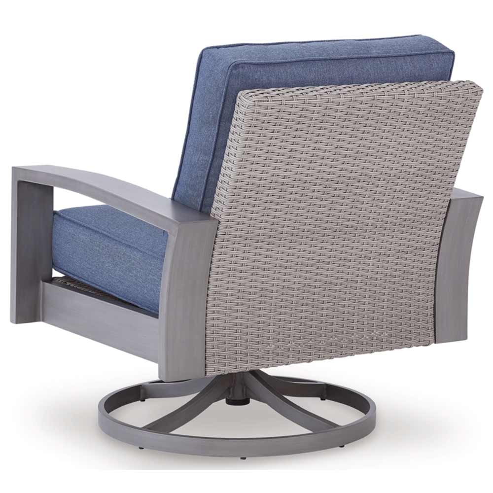 Ashley Furniture - Dillon Beach Outdoor Swivel Lounge Chair with Cushion Chair Ashley Furniture