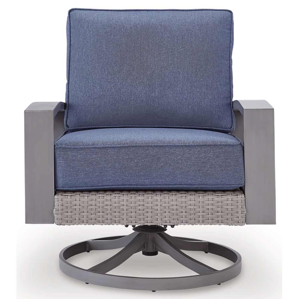 Ashley Furniture - Dillon Beach Outdoor Swivel Lounge Chair with Cushion Chair Ashley Furniture