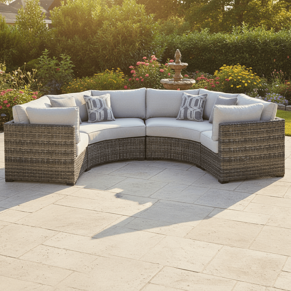 Ashley Furniture Harbor Court 4-Piece Outdoor Sectional Sofa Ashley Furniture