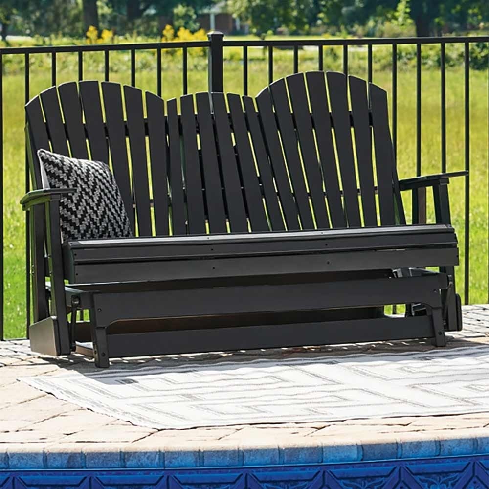 Ashley Furniture - Hyland Wave Outdoor Glider Loveseat Glider Ashley Furniture