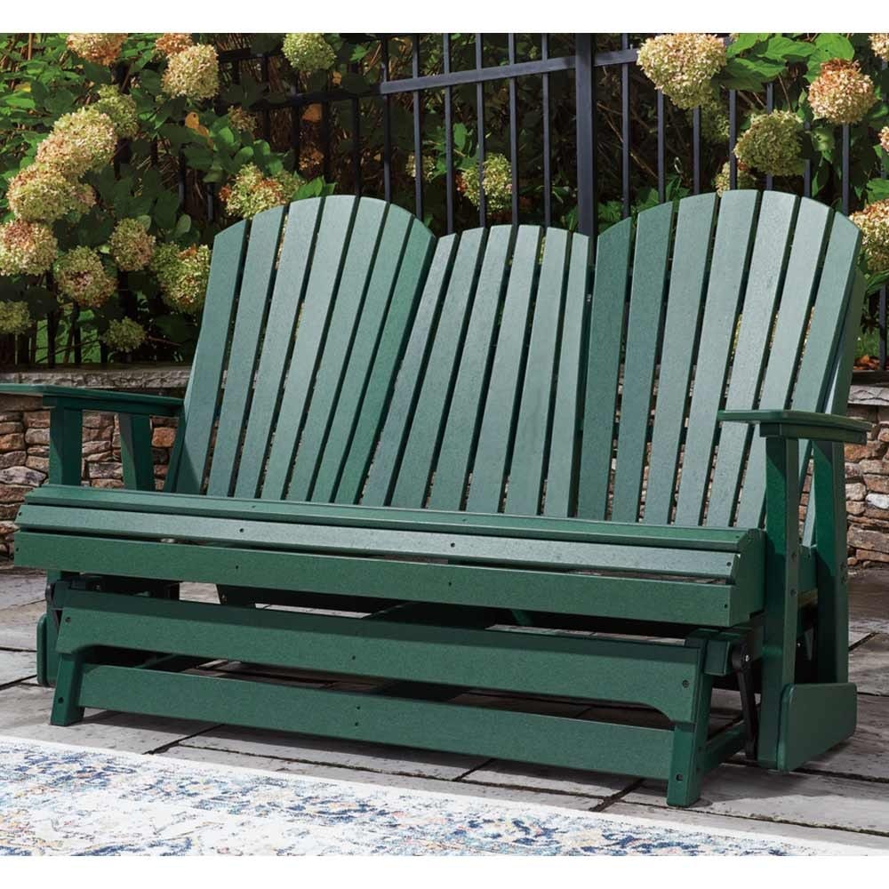 Ashley Furniture - Hyland Wave Outdoor Glider Loveseat Glider Ashley Furniture