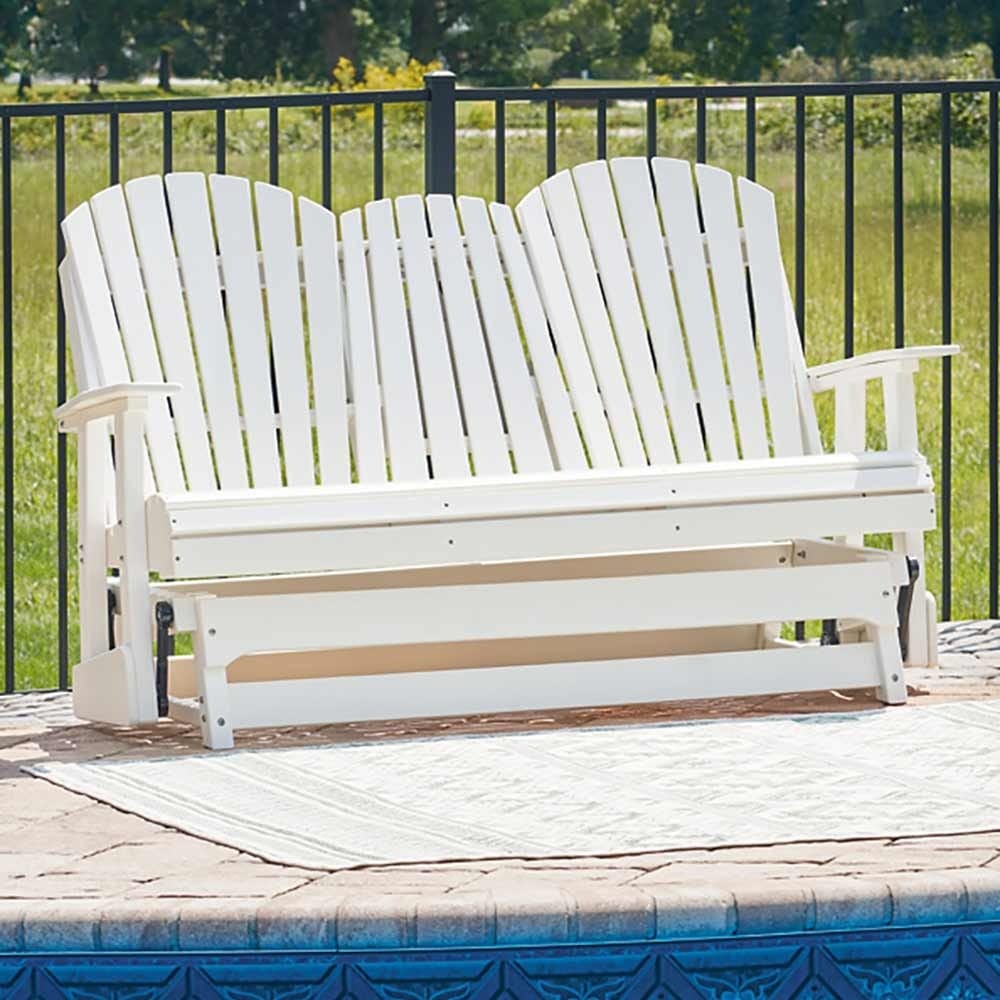 Ashley Furniture - Hyland Wave Outdoor Glider Loveseat Glider Ashley Furniture