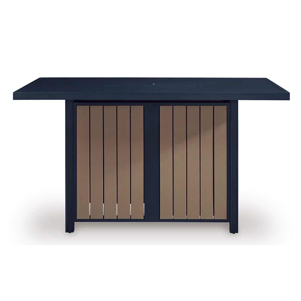Ashley Furniture - Mabry Shores Outdoor Bar Table with Fire Pit Bar Cart Ashley Furniture