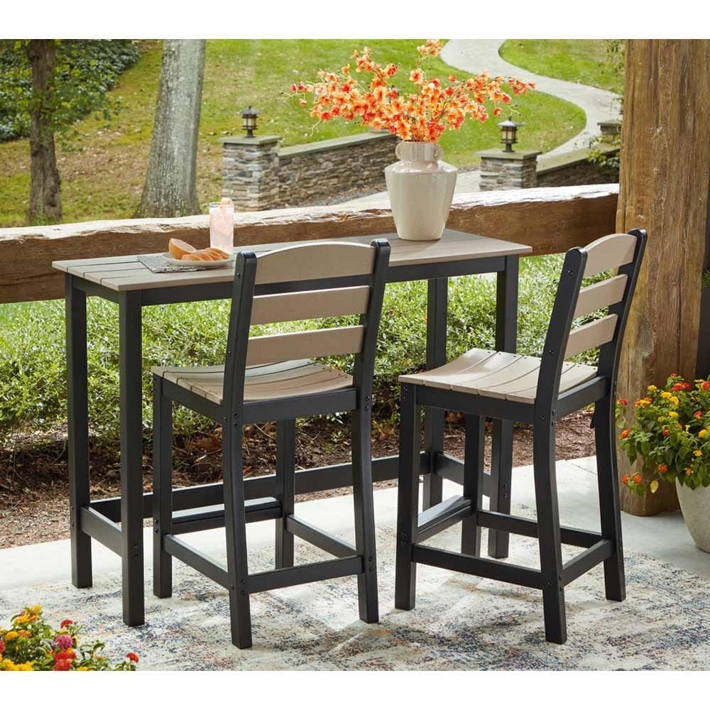Ashley Furniture - Moondance Outdoor Counter Table and 2 Barstools Bar Set Ashley Furniture