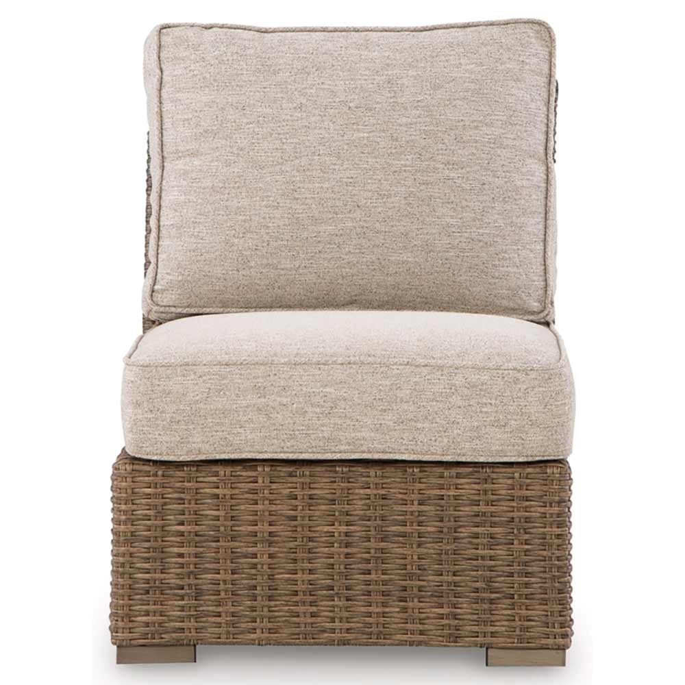 Ashley Furniture - Revare Beach Outdoor Armless Chair with Cushion Chair Ashley Furniture