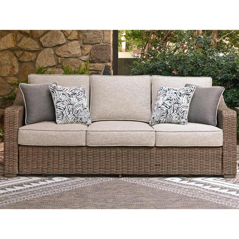 Ashley Furniture - Revare Beach Outdoor Sofa with Cushion Sofa Ashley Furniture