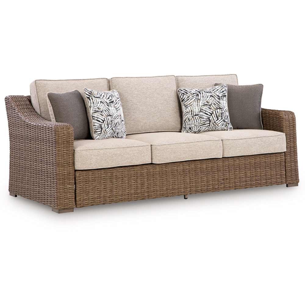 Ashley Furniture - Revare Beach Outdoor Sofa with Cushion Sofa Ashley Furniture