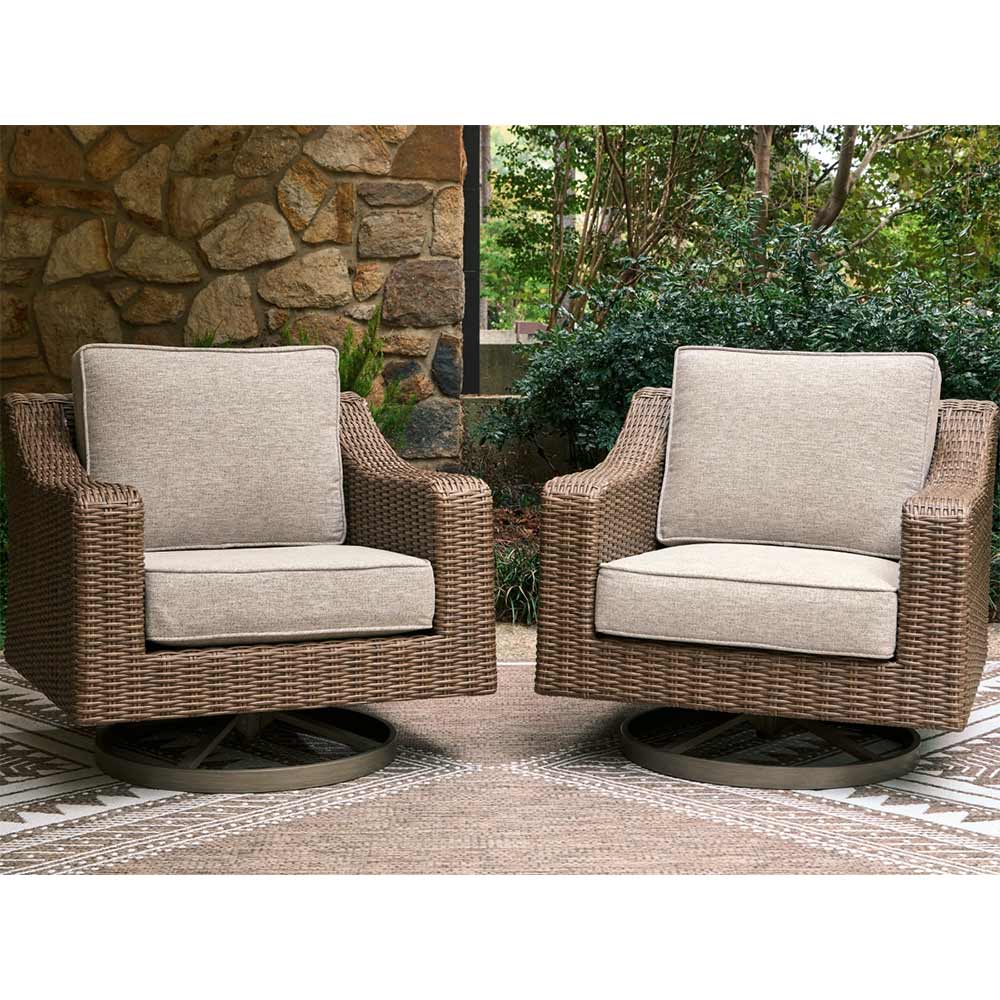 Ashley Furniture - Revare Beach Outdoor Swivel Lounge Chair Chair Ashley Furniture