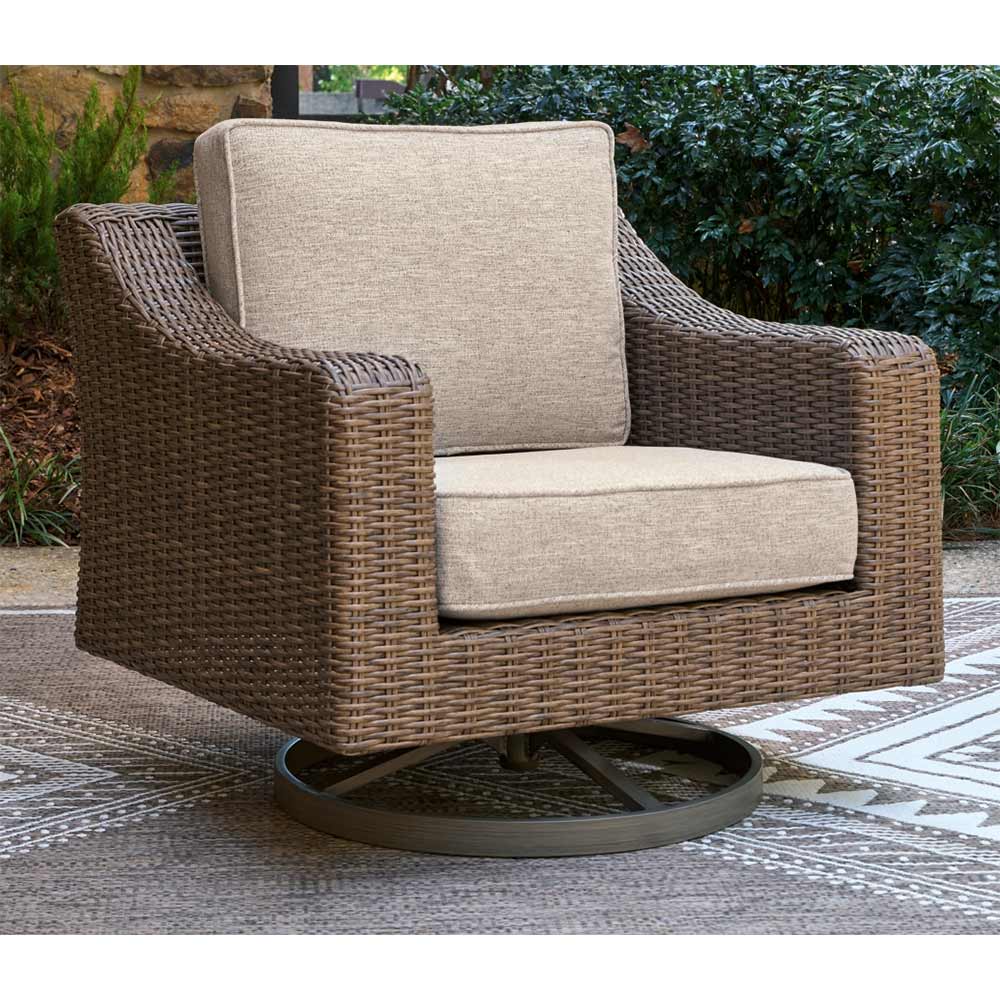 Ashley Furniture - Revare Beach Outdoor Swivel Lounge Chair Chair Ashley Furniture