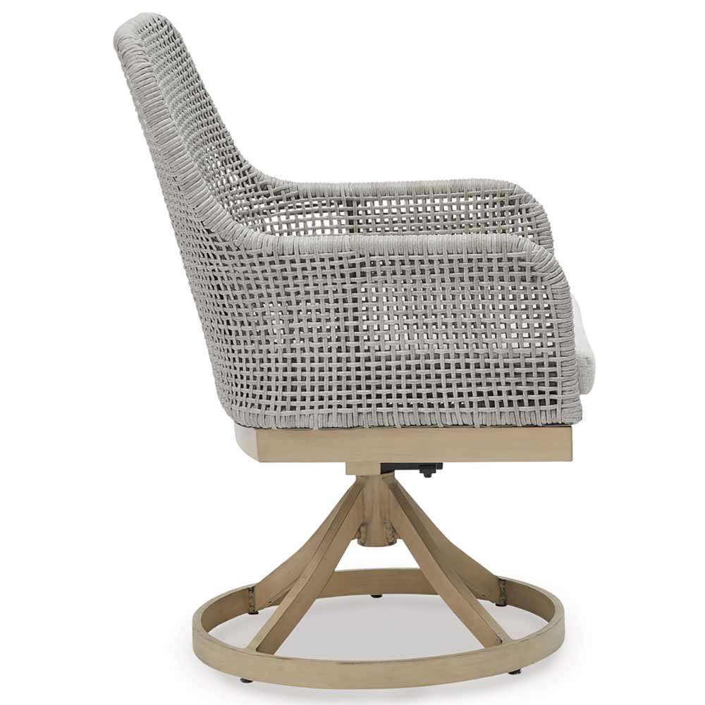 Ashley Furniture - Seton Creek Outdoor Swivel Dining Chair (Set of 2) chairs Ashley Furniture