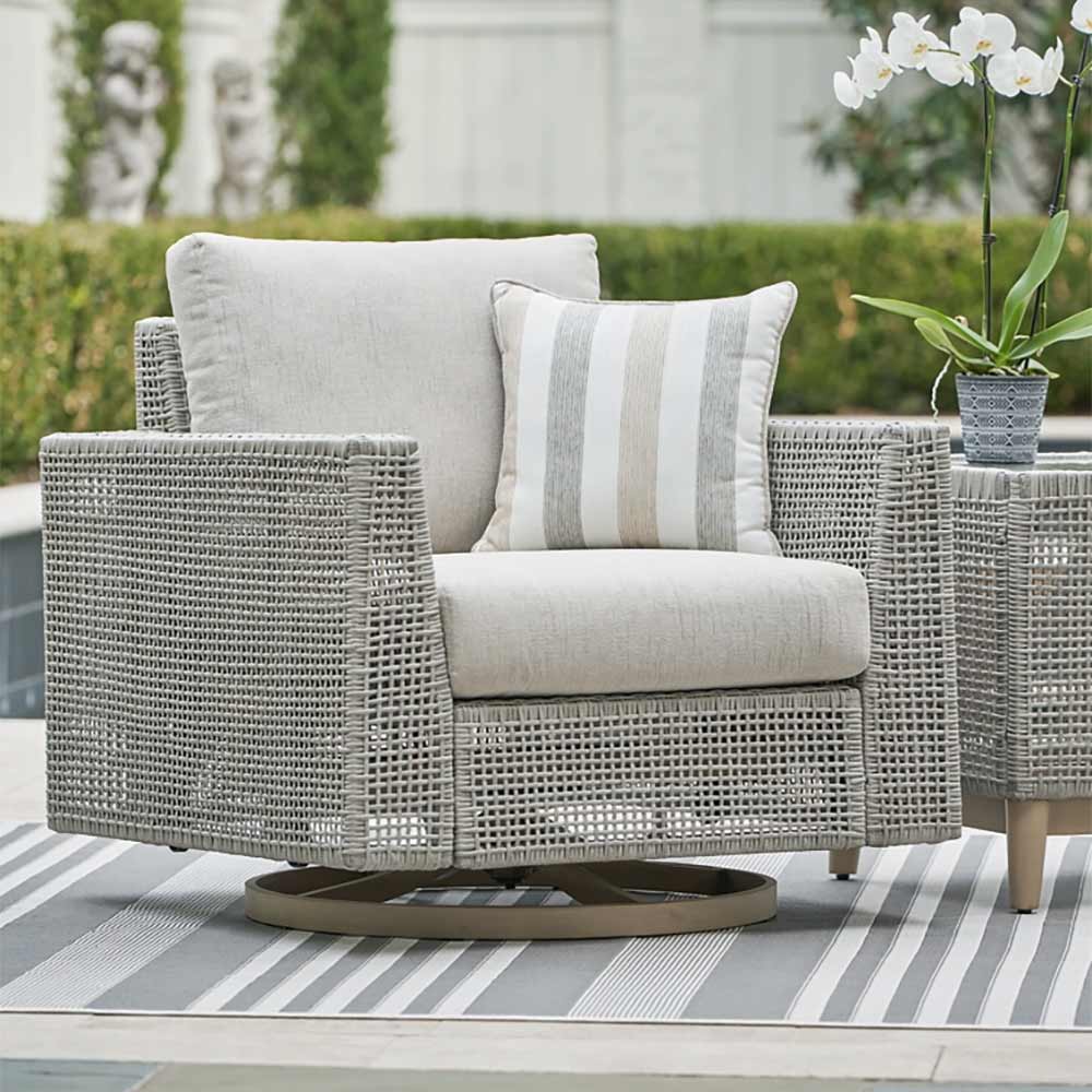 Ashley Furniture - Seton Creek Outdoor Swivel Lounge Chair Chair Ashley Furniture