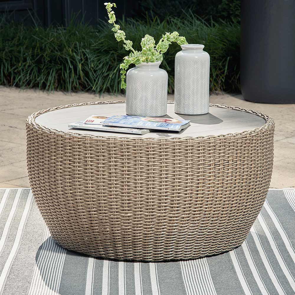 Ashley Furniture - Wicker Danson Outdoor Coffee Table Outdoor Coffee Table Ashley Furniture