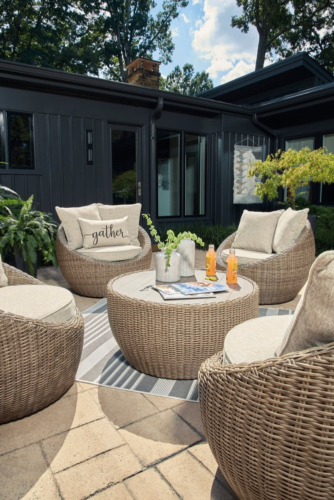 Ashley Furniture - Wicker Danson Outdoor Coffee Table Outdoor Coffee Table Ashley Furniture