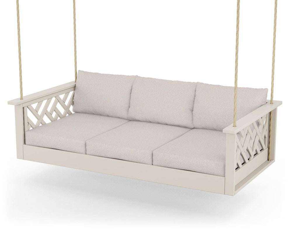 Chippendale Daybed Swing - Sand / Dune Burlap