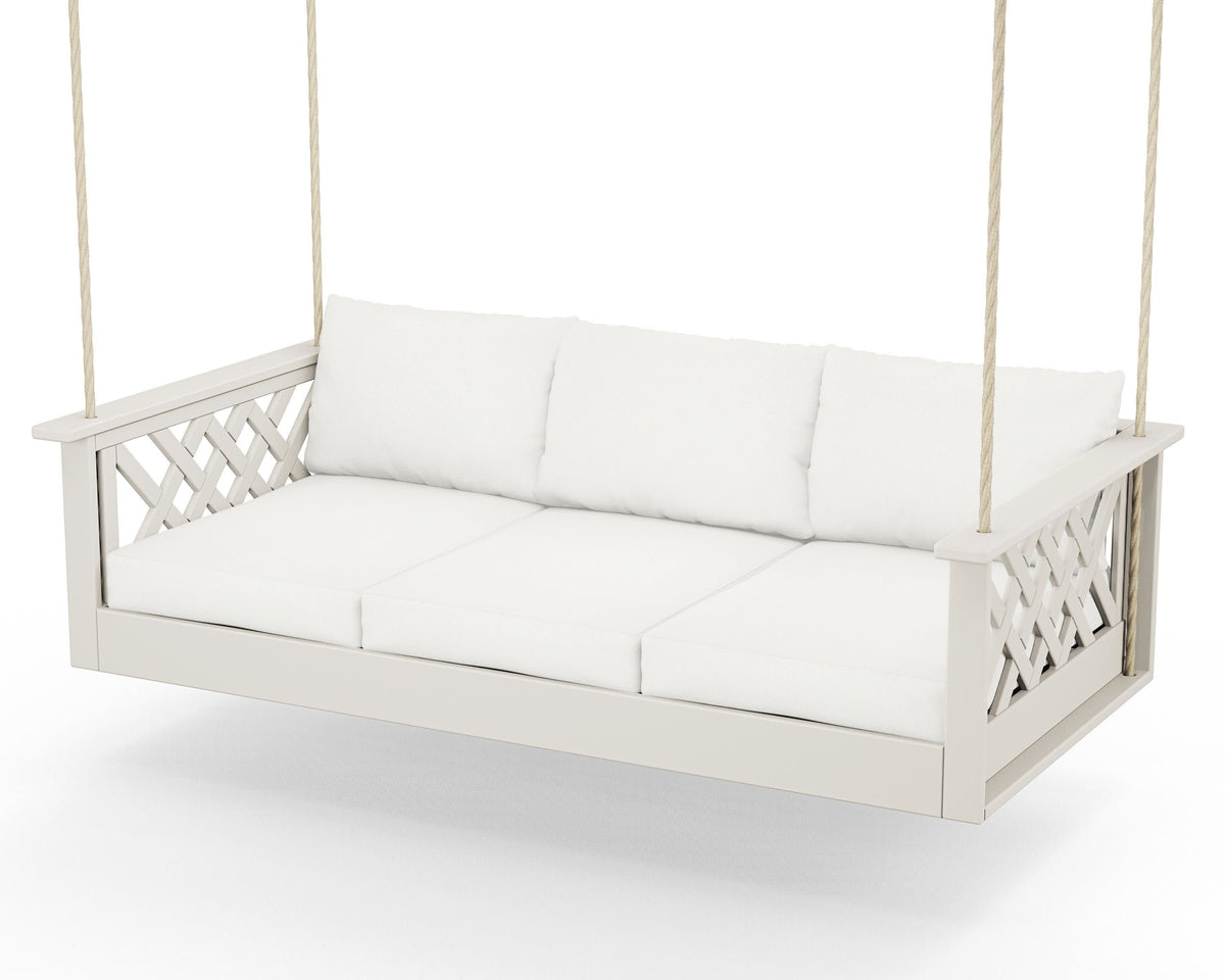 Wovendale Daybed Swing - Sand / Natural Linen