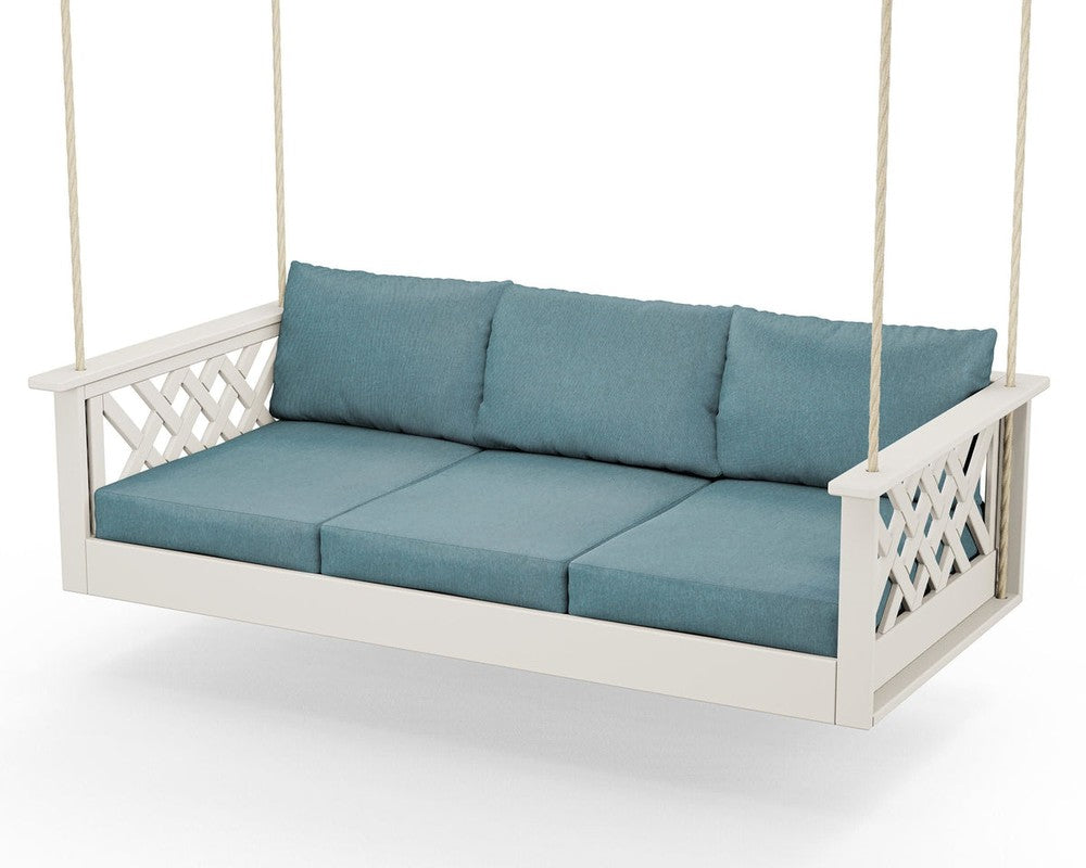 Wovendale Daybed Swing - Sand / Ocean Teal
