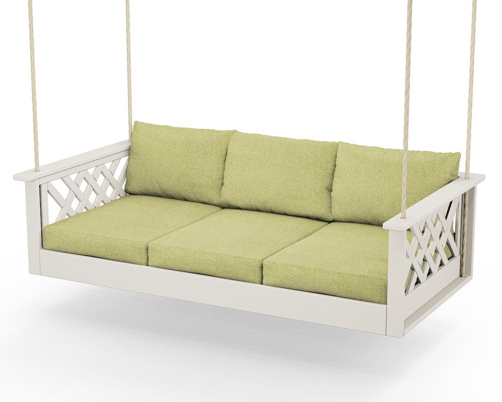 Wovendale Daybed Swing - Sand / Chartreuse Boucle