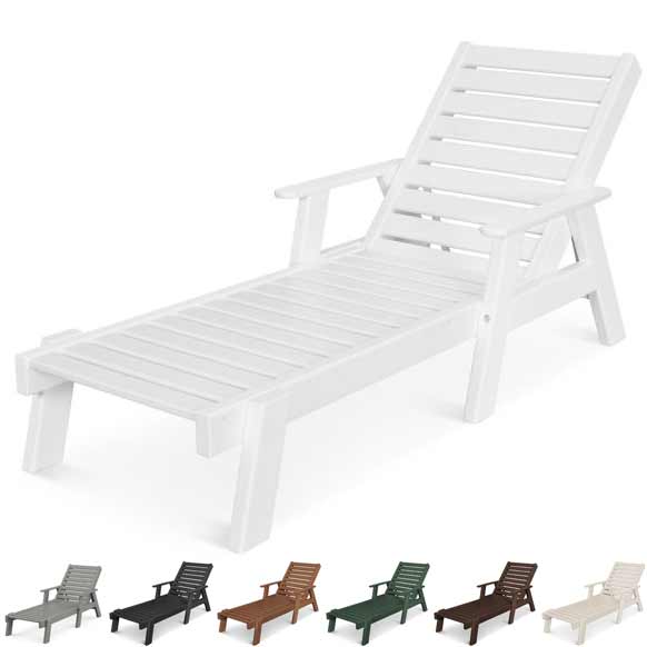 POLYWOOD® Captain Chaise with Arms - AC2678-1