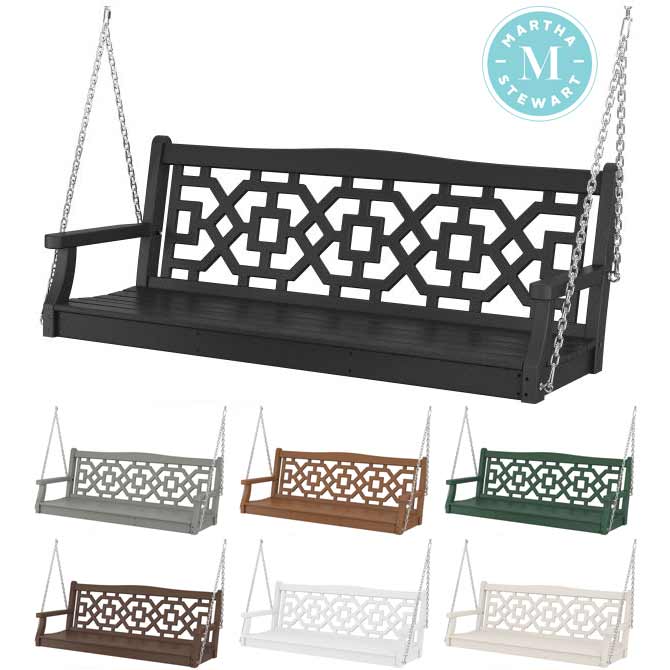 POLYWOOD® Martha Stewart Chinoiserie 60” Swing - MSTGS601