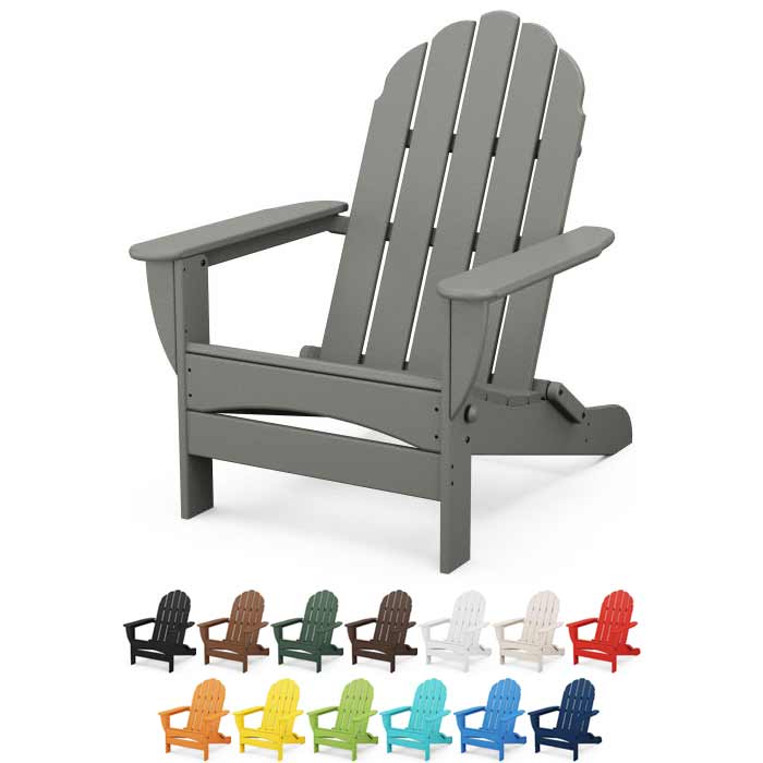POLYWOOD® Classic Oversized Folding Adirondack Chair - AD7030