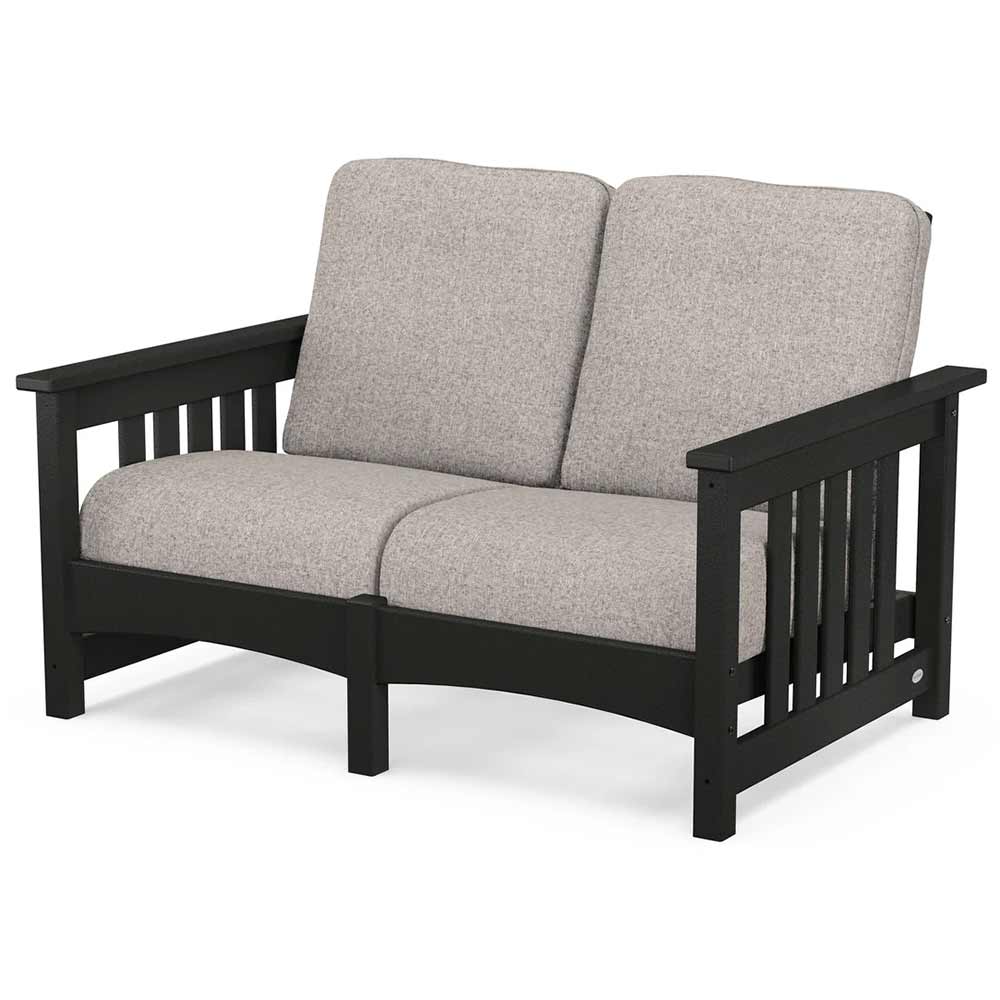 POLYWOOD® - Club Mission Loveseat - PWCMC47GY Outdoor Furniture POLYWOOD®