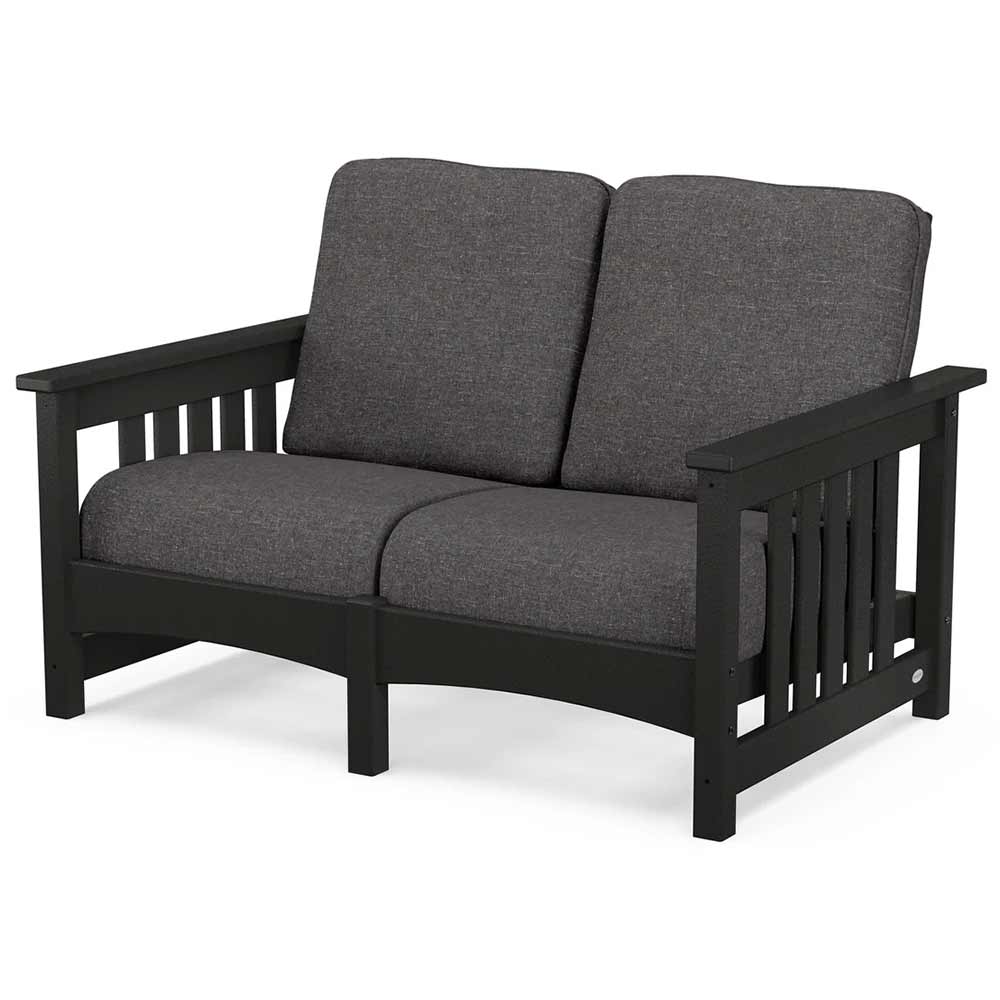 POLYWOOD® - Club Mission Loveseat - PWCMC47GY Outdoor Furniture POLYWOOD®