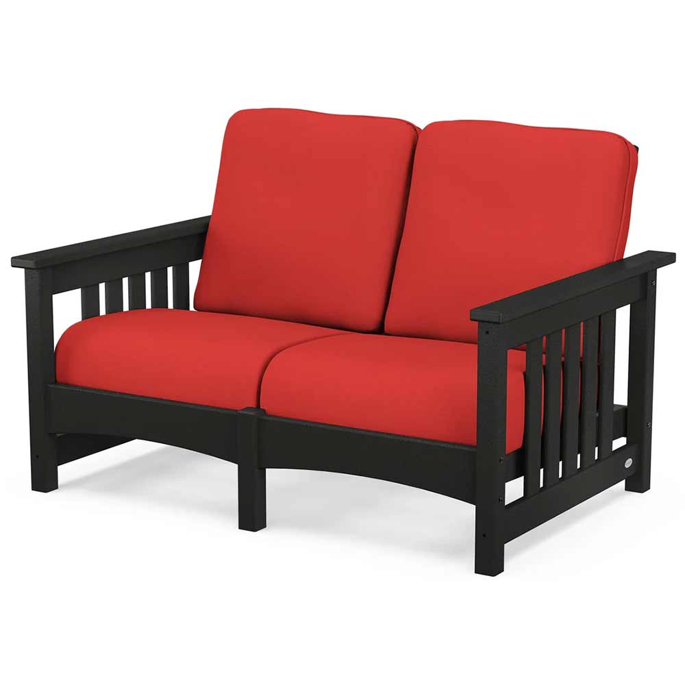 POLYWOOD® - Club Mission Loveseat - PWCMC47GY Outdoor Furniture POLYWOOD®