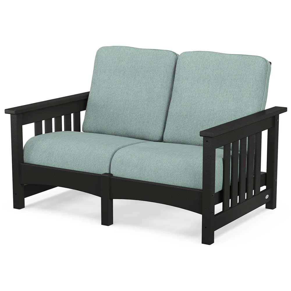 POLYWOOD® - Club Mission Loveseat - PWCMC47GY Outdoor Furniture POLYWOOD®