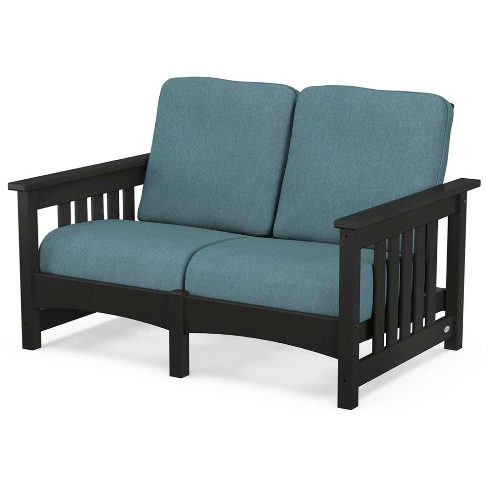 POLYWOOD® - Club Mission Loveseat - PWCMC47GY Outdoor Furniture POLYWOOD®